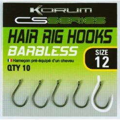 Korum Size 14 CS Series Hair Rig Barbless Haak - Hengelsportknaller