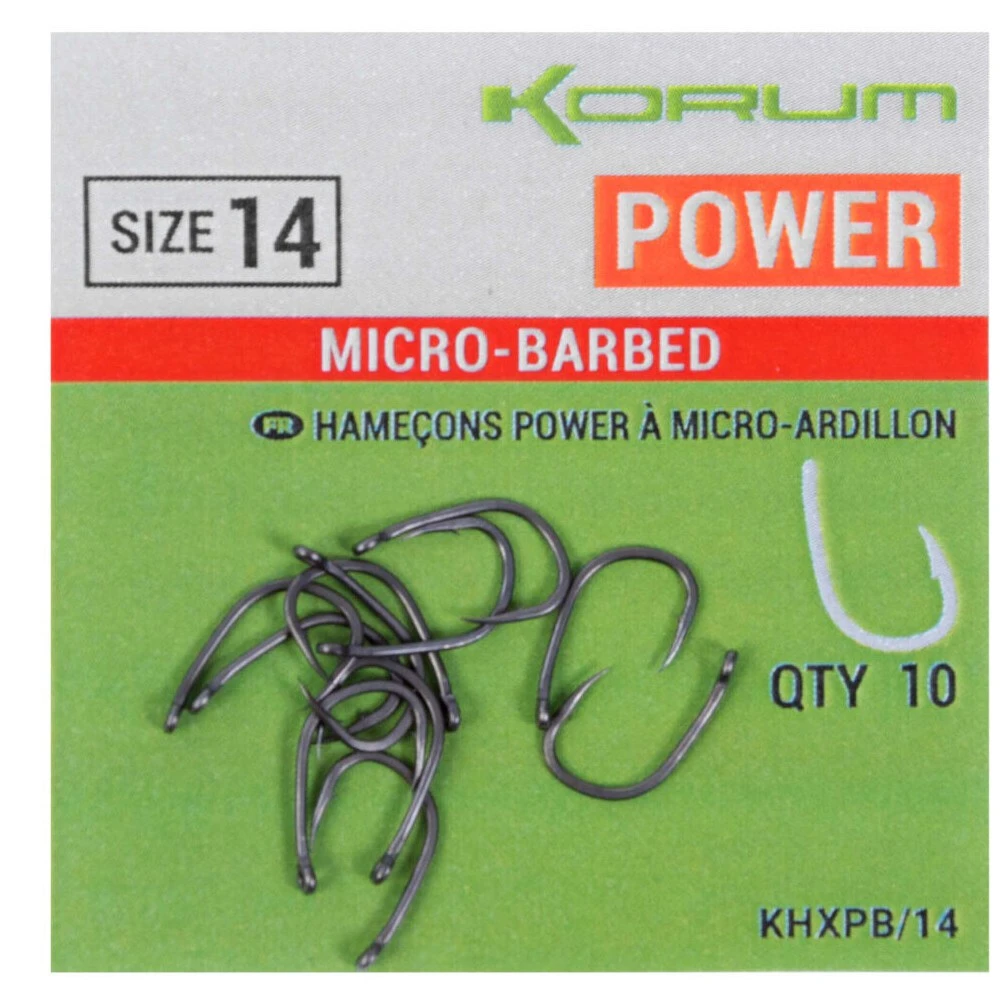 Korum Xpert Power Micro Size 8 Barbed Hook 1 Korum Xpert Power Micro Size 8 Barbed Hook