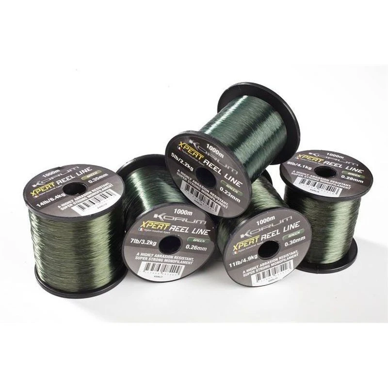 Korum 6 LB - 0.23 Mm Xpert Reel Line Green 1000 Meter - Hengelsportknaller 2 Korum 6 LB - 0.23 Mm Xpert Reel Line Green 1000 Meter - Hengelsportknaller - Afbeelding 2